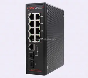 ONV 10/100Mbps 8 PoE Port dan 2 Gigabit Combo Port Cepat Berhasil Industri PoE Switch