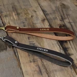 Portachiavi in Pelle per Casa e <span class=keywords><strong>Auto</strong></span> con Logo Personalizzato, Portachiavi da Polso in Pelle PU per <span class=keywords><strong>Uomo</strong></span> con Gancio a Clip - Product Image 6