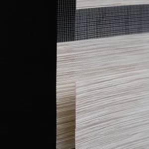 Doble capa de tela de persianas Zebra rollo de la mitad sombreado Horizontal de tela de malla de sombra