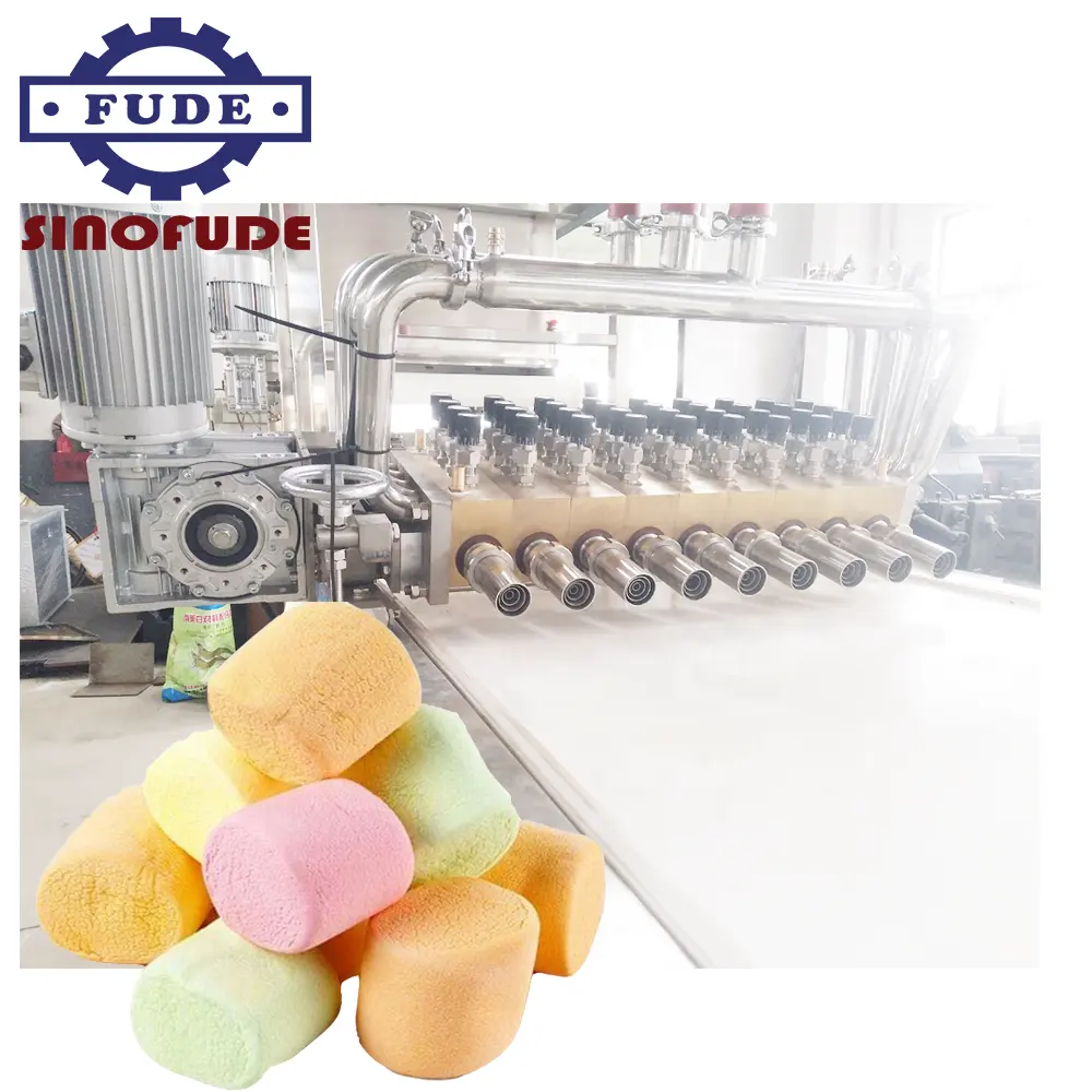 China marshmallow fazendo máquina fornecedor máquina de marshmallow extrusada e linha de produção de depósito