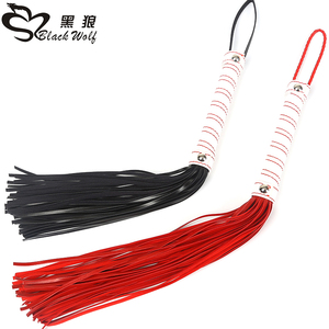 Lobo negro <span class=keywords><strong>Dormitorio</strong></span> Bondage Castigo Flirting Juguete del sexo Coquetear látigo de Cuero - Product Image 2