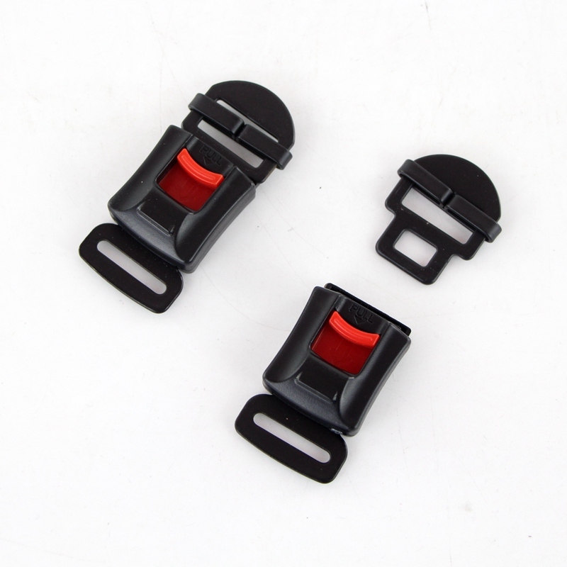 Kit Boucle à Déblocage Rapide Pour Casque - Acier Inoxydable, Noir (neuf)