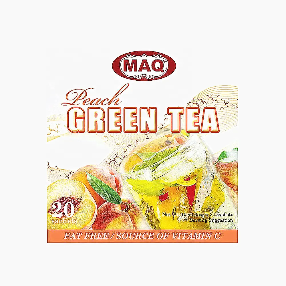 Most Popular MAQ Instant Peach Fruit Green Tea Powder