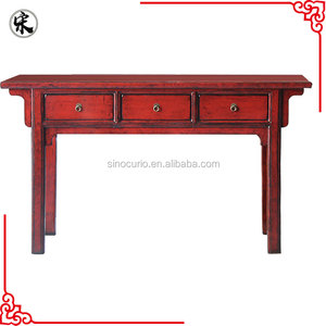 Mesa de <span class=keywords><strong>consola</strong></span> de cajones pintados de salón de madera sólida, reproducción vintage China - Product Image 2