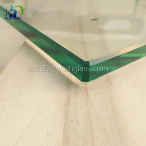 高品质 3-19毫米倒角边缘玻璃平边缘抛光透明钢化玻璃价格