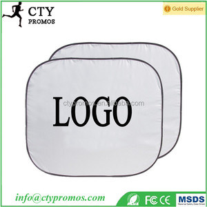 واقي شمس أمامي قابل للطي للسيارة من البوليستر مع شعار مخصص - Product Image 3