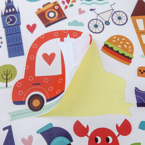 工場価格カスタムビニール2インチカラフルにありがとうかわいい漫画のステッカーシート - Product Image 2