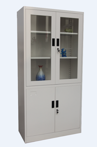 Nội Thất Văn Phòng <span class=keywords><strong>2</strong></span> Cửa Kính Cửa Trượt Cửa Kim Loại Tủ Hồ Sơ Với Kệ Và Ngăn Kéo - Product Image 4