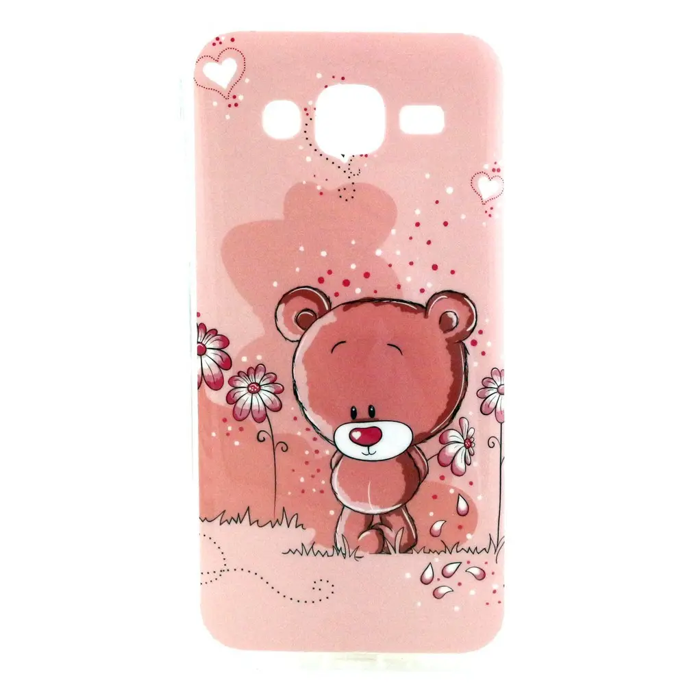 Nova Capa Tpu para Samsung Galaxy J5 Macio Caso Tampa Do Telefone Casos de telefone Ultra-fino rosa urso Rilakkuma Dos Desenhos Animados Da aleta Da Pele Bolsa