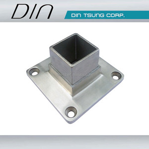 Brida de acero inoxidable para montaje en suelo para barandillas de escaleras, diseño industrial, resistente al óxido - Product Image 4