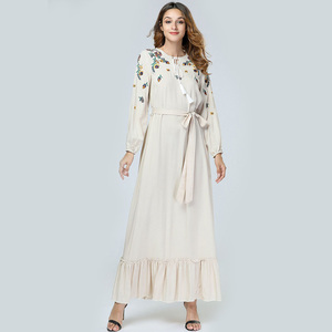 Hot Sale Fashion Dubai Style <strong>Cardigan</strong> Muslim Women Abaya Loose <strong>Long</strong> Sleeve Maxi <strong>Dress</strong> - Product Image 3