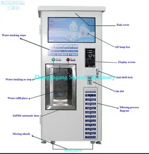 Çok popüler su süt satış otomatı satılık IC kart para kağıt para almak için saf içme suyu