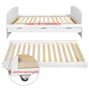 SG-LL177 Single <strong>Bed</strong> Frame Pine Wood With Drawers Trundle Kids Adults <strong>Timber</strong> <strong>Slat</strong>