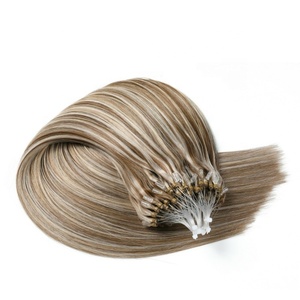 Factory wholesale price retail micro ring human hair extensions loop beads hair extension in stock