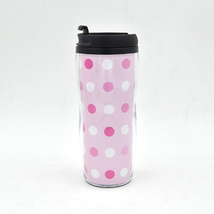 Thể thao nguồn cung cấp di động đôi tường nhựa cà phê <span class=keywords><strong>Mug</strong></span> với chèn giấy, quá cảm thấy ma thuật cup in ấn - Product Image 1