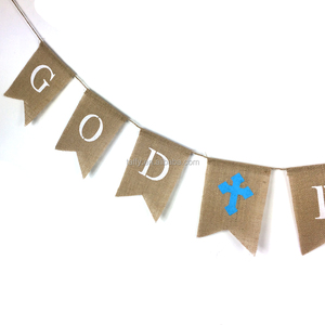 Fiesta de comunión Bautismo Bautizo Decoración Dios bendiga Cruz Banner Garland Bunting <span class=keywords><strong>Party</strong></span> Decoración Suministros - Product Image 6