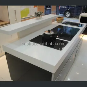 ที่ดีที่สุดราคาหินสังเคราะห์เกาะห้องครัวเคาน์เตอร์,Fire-Froof Solid พื้นผิว Countertop