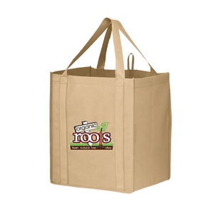 Heavy Duty Shopping Bags Heavy Duty Reusable Recycle Grocery Custom Printed Super Strong Reinforced Handle Thick Plastic Bottom Non-woven Shopping Bag