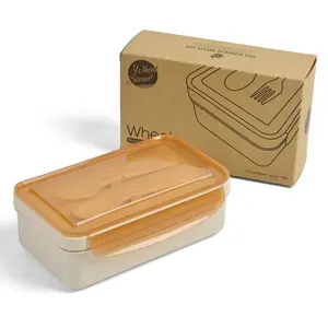 Food containers fabric storage wheat straw bento japanese lunch box