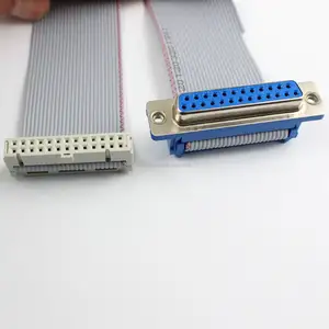 D-SUB 25 Pin DB25 Female Connector To IDC Female 26 Pin Flat Ribbon Cable Length 20CM