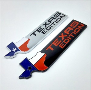 De plástico ABS y metal etiqueta engomada del coche de Edición TEXAS emblema de coche con adhesivo 3M