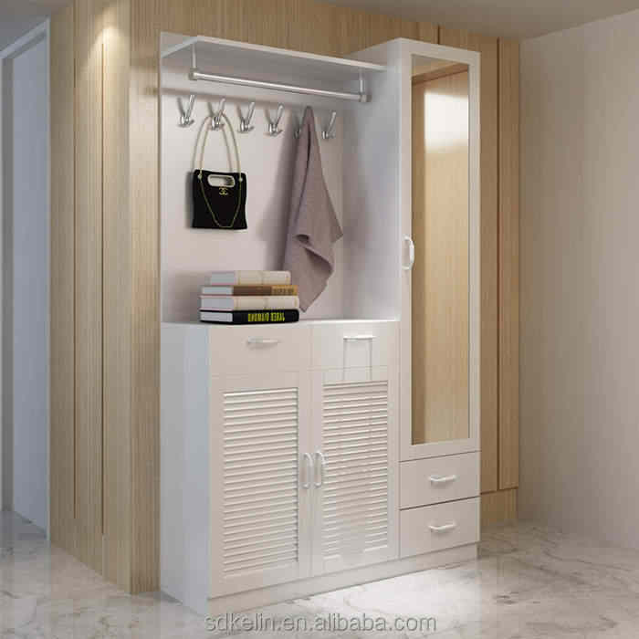 Good Shoes Rack Design with Mirror Wardrobe