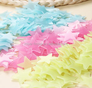 Hot sale100PCS Colorato Luminoso Casa Glow In The Dark Stars Wall Stickers/Decalcomania per Bambini per Bambini Camere Adesivo Fluorescente decor - Product Image 4