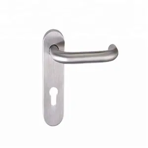 Top Quality Eruo Style Stainless steel door handle SS2003 72mm center size with standard EN1906 Grade 3 brass core handle