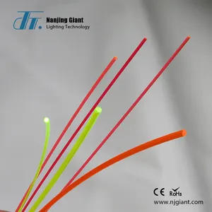 Kırmızı/yeşil/turuncu 0.75mm 1.0mm floresan fiber optik yedek çubuklar