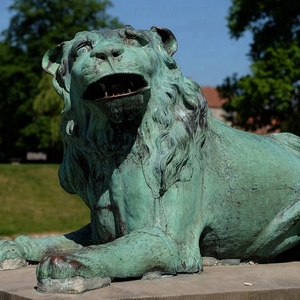 Bronce de fundición <span class=keywords><strong>centro</strong></span> <span class=keywords><strong>comercial</strong></span> decoración decorativo <span class=keywords><strong>León</strong></span> statuefor jardín - Product Image 1