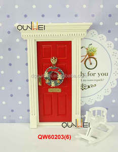 1:12 Miniature En <span class=keywords><strong>Bois</strong></span> de Jardin de Porte de Fée Mystique Gnome Gothique Elf Porte Décor À La Maison - Product Image 3