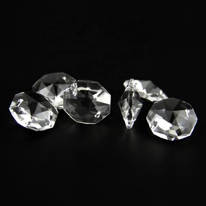 Transparent 10mm-50mm Two Holes Glass <strong>Octagonal</strong> <strong>Prisms</strong> Beads Chandelier Parts for Jewelry Making Lampwork - Product Image 3