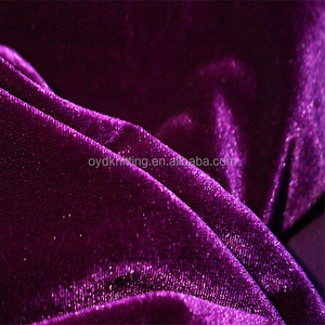 Ouyuanda Factory 150-180cm Stretch <strong>Velvet</strong> <strong>Purple</strong>/Green Knit Fabric 60'' Wide for Sewing Apparel by the Yard - Product Image 3