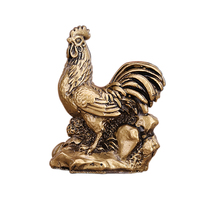 Statue de coq Feng Shui, œuvre d'art chinoise en résine, design réaliste pour la décoration de la maison, amélioration du bureau, cadeau du Nouvel An chinois