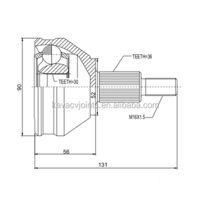 VW-TOUR exterior común <span class=keywords><strong>CV</strong></span> 27X64X30 7L0498099C - Product Image 5