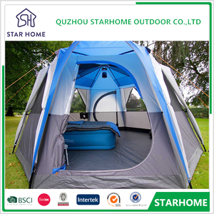 Tenda da Campeggio Familiare Impermeabile di Alta Qualità per 5+ Persone, Grande Cupola Blu, Importata da Quzhou - Product Image 4