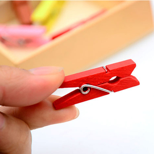 25mm 1 "<span class=keywords><strong>Mini</strong></span> đầy màu sắc bằng gỗ clothespins ảnh bằng gỗ clip cho hàng thủ công và cho hình ảnh - Product Image 3