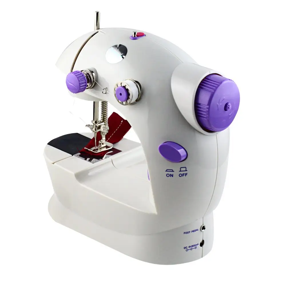 Machine à coudre A Mini Overlock Handheld Hand Home Uk Us Eu Au Plug avec rallonge Table jouet industriel prix Sm-202A Portable