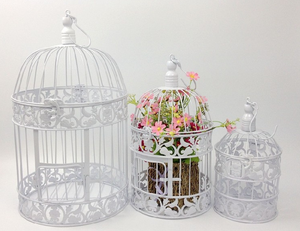 Décoratif rond Antique de mariage Cage À Oiseaux jaula decorativas décor oiseau cage - Product Image 4