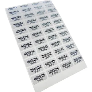 Custom logo design printing adhesive barcode die cut paper label sticker