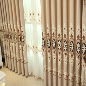 Giá Bán Buôn Cửa Sổ Khách Sạn Phong Cách Châu Âu Đã Sẵn Sàng Làm Màn Vải Màn Cửa Điện Với Diềm - Product Image 3