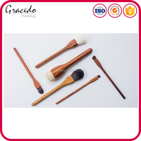 Beier — cheval chèvre cheval au poil doux, 6 pièces, manche en bois rouge, brosse cosmétique classique pour artiste du maquillage