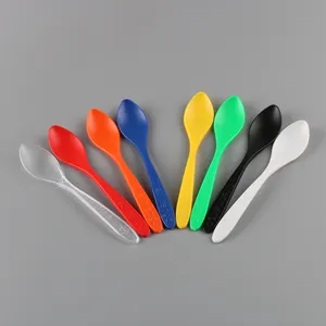 Cuillère à glace jetable en plastique, ustensile de cuisine 138mm pour faire des glaces colorées