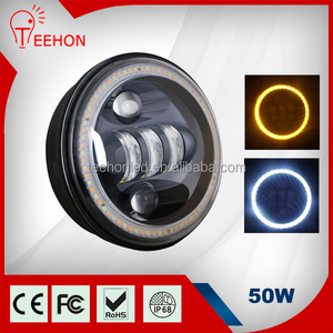 Teehon 2015 5.75 pulgadas 50 W 5000LM LED 6000 K del ojo del ángel <span class=keywords><strong>de</strong></span> <span class=keywords><strong>la</strong></span> motocicleta llevó <span class=keywords><strong>la</strong></span> linterna para Harley - Product Image 1