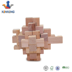 -Trong-một Bằng Gỗ Teaser Puzzle Games Set-3D Puzzles đồ chơi Bao Gồm Gỗ Lồng Vào Nhau Khối, chéo Burr, và Rắn <span class=keywords><strong>cube</strong></span> - Product Image 4