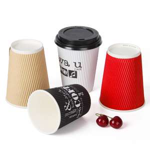 Gobelets en papier à double paroi Kraft, gobelets à café italiens, vente en gros - Product Image 1