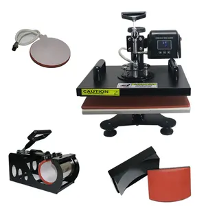 CE multipurpose t shirt mug cap plate 4in1 combo heat press stamp machine