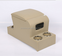 Accoudoir de console centrale de voiture DAIAO en cuir et bois de luxe pour MG 3/ZS avec porte-gobelet rotatif, boîte de rangement, chargeur USB
