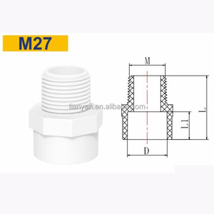 Calendario 40 <span class=keywords><strong>PVC</strong></span> <span class=keywords><strong>pvc</strong></span> <span class=keywords><strong>flexible</strong></span> adaptador hembra tubería de junta de goma para suministro de agua - Product Image 2