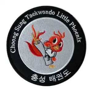 カスタム刺繍パッチ韓国のロゴパッチ衣類アイロン用